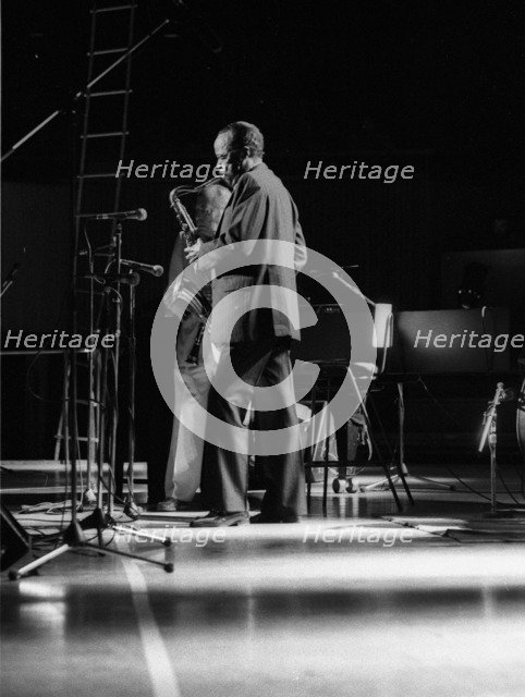 Buddy Tate and Woody Herman, Capital Jazz, Royal Festival Hall, London, July 1985.  Artist: Brian O'Connor.