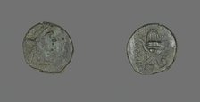 Coin Depicting the God Apollo, (75-50 BC ?). Creator: Unknown.