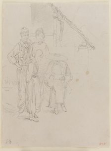 An Artist Sketching, 1858. Creator: James Abbott McNeill Whistler.