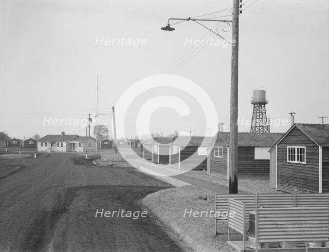 Looking down one street in newly completed FSA camp, near McMinnville, Yamhill County, Oregon, 1939. Creator: Dorothea Lange.