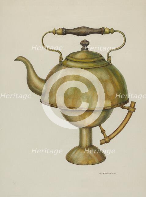 Tea Kettle, c. 1940. Creator: William Kieckhofel.