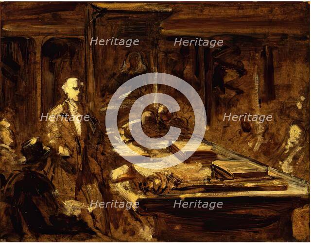 House of Commons-Study for 'At The House of Commons', 1860. Creator: John Phillip.