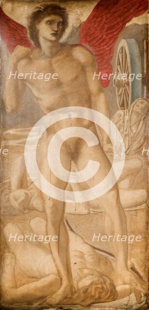 Troy Triptych - Study for Love subduing Oblivion, 1875. Creator: Sir Edward Coley Burne-Jones.
