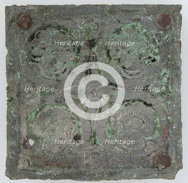 Tinned-Copper Plaque with a Personification, Byzantine, 350-400. Creator: Unknown.