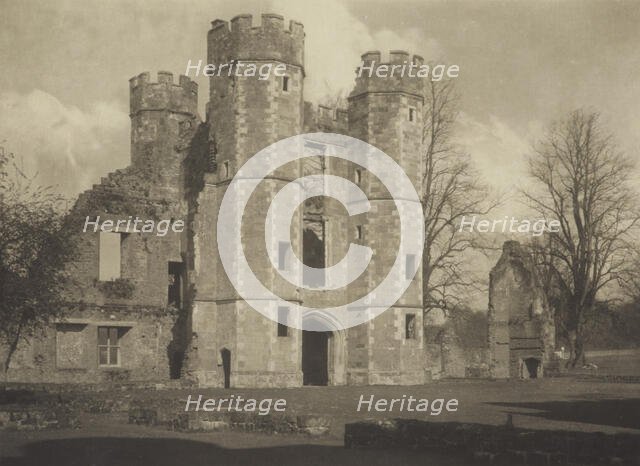 The ruins of Cowdray, Sussex. From the album: Photograph album - England, 1920s. Creator: Harry Moult.