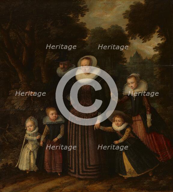 Portrait of a Couple and Four Children, c.1620-c.1625. Creator: Anon.