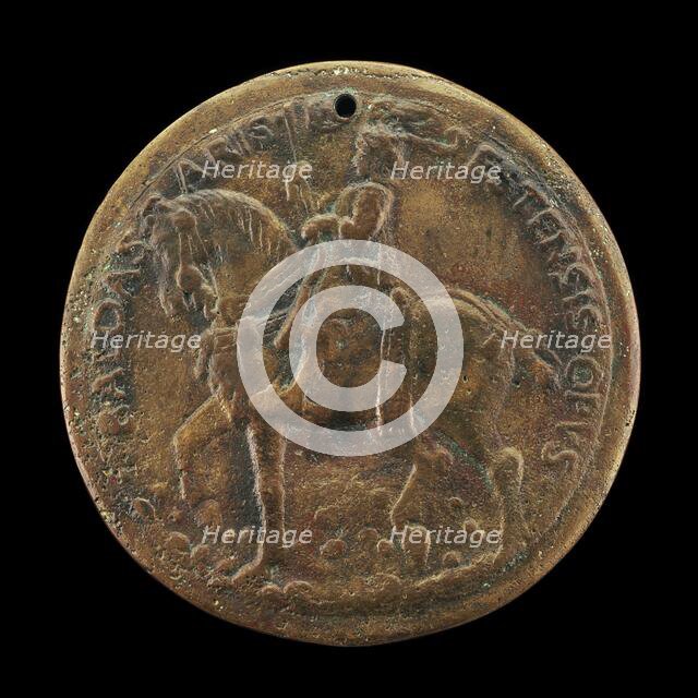 Ercole on Horseback [reverse]. Creator: Baldassare d'Este.