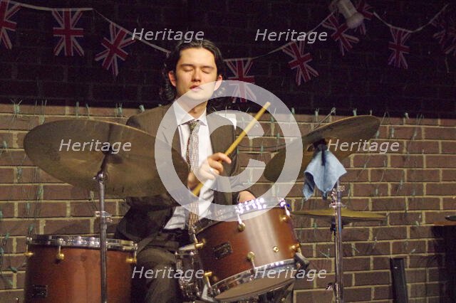 Xhosa Cole Trio, Splash Point Jazz Club, Fishermen’s Club, Eastbourne, East Sussex, 26 Apr 2023. Creator: Brian O'Connor.