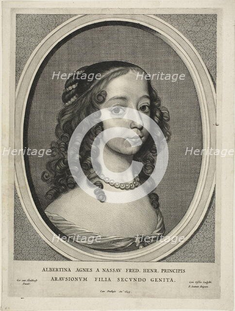 Albertine Agnes of Nassau, n.d. Creator: Cornelis de Visscher.
