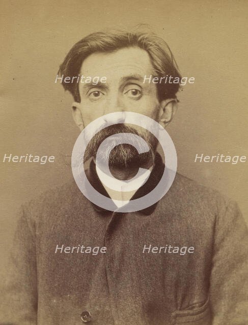 Bruneau. Amédé, Jean Baptiste. 46 ans, né à Châteauroux (Indre). Cordonnier. Anarchiste. 2..., 1894. Creator: Alphonse Bertillon.