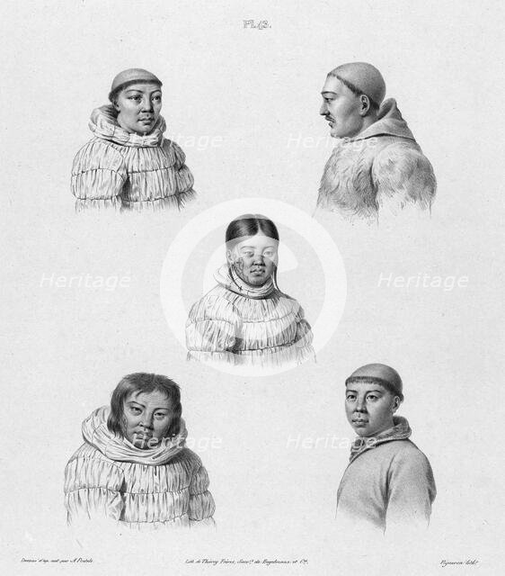 Inhabitants of the Country of the Chukchis, Northeast Coast of Asia, 19th century. Creators: Alexander Postels, Godefroy Engelmann.