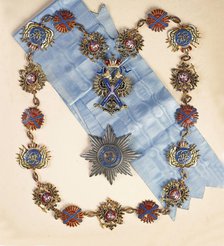 The insignia of the Order of St. Andrew the Apostle the First-Called, Second Half of the 19th cen.. Artist: Orders, decorations and medals  