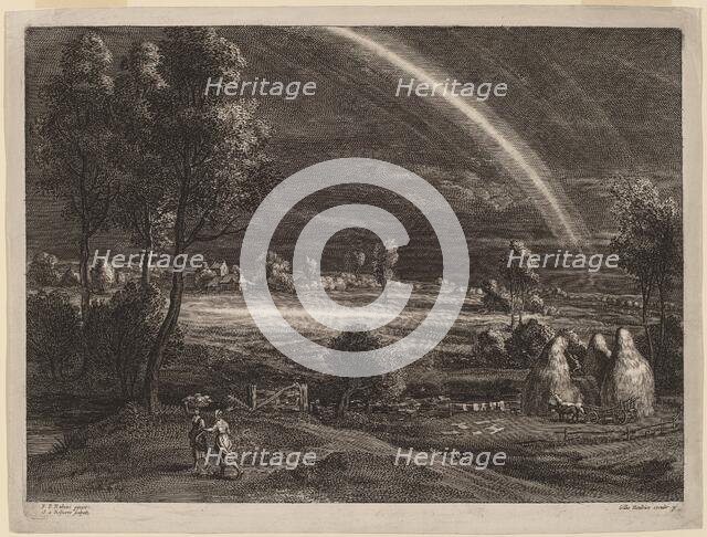 Landscape with a Large Rainbow, c. 1638. Creator: Boetius Adams Bolswert.