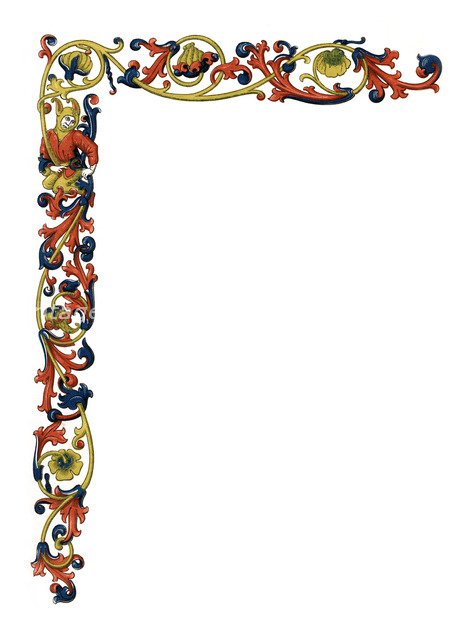 Decorative border, c15th century, (1843).Artist: Henry Shaw