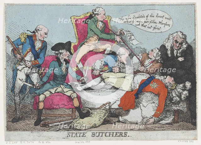 State Butchers, January 28, 1789., January 28, 1789. Creator: Thomas Rowlandson.