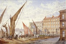 View of Maidstone Wharf, Queenhithe, City of London, 1865.        Artist: Alfred Slocombe