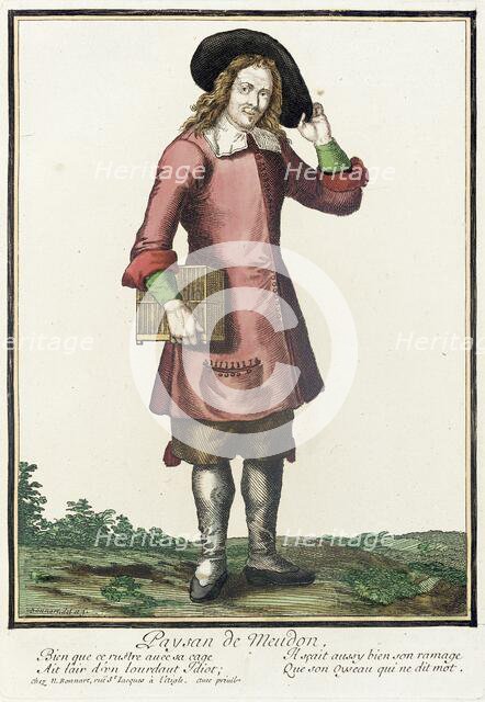 Recueil des modes de la cour de France, 'Paysan de Meudon', between c1678 and c1693. Creator: Nicolas Bonnart.