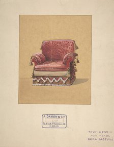 Design for an Armchair, 19th century. Creator: A. Damon et Cie.