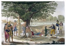 Boatyard near Kupang, Timor, Indonesia, c1820-1839. Artist: Unknown