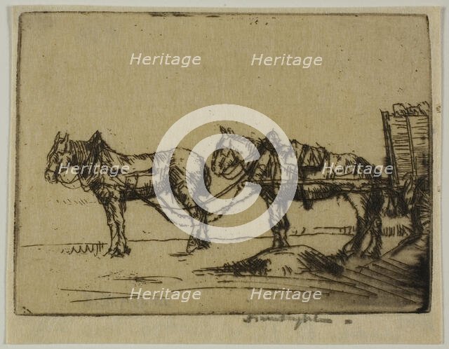 Two Horses, 1906. Creator: Donald Shaw MacLaughlan.