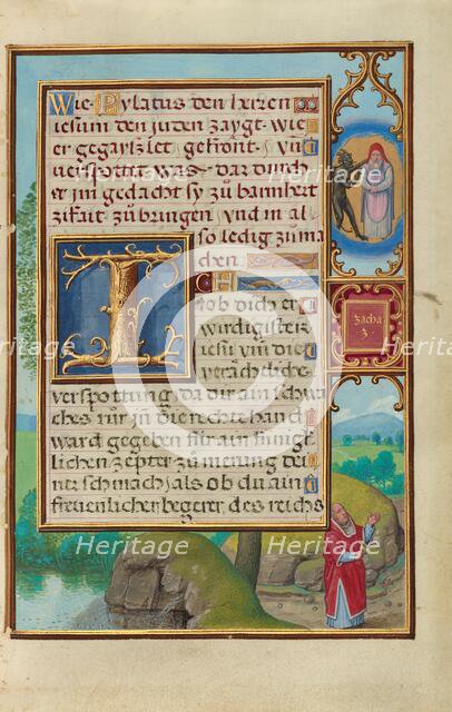 Border with Zechariah's Vision of the High Priest and the Devil, about 1525-1530. Creator: Simon Bening.