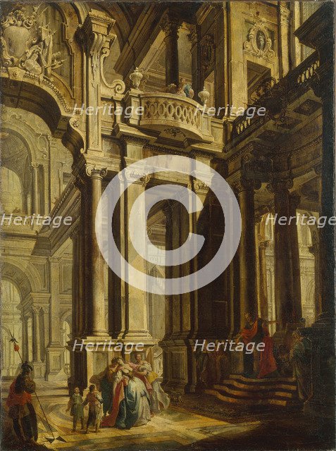 Esther before Ahasuerus. Artist: Bigari, Vittorio Maria (1692-1776)