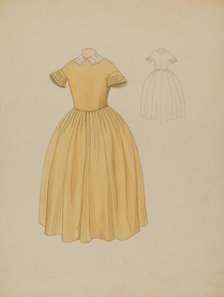 Child's Dress & Collar, c. 1936. Creator: Roberta Spicer.