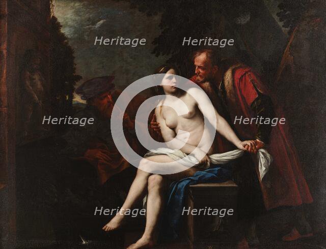 Susanna and the Elders, 1650-1660. Creator: Vaccaro, Andrea (1604-1670).
