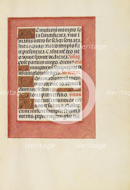 Decorated Text Page; Spinola Hours, about 1510-1520. Creator: Unknown.