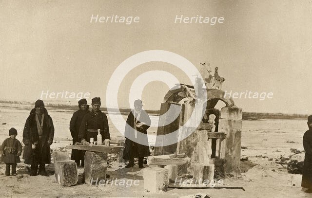 The gates of a snow town near the village of Ladeyskoye, Krasnoyarsk District, 1800.  Creator: Unknown.