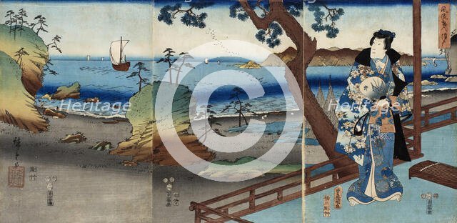 The Ascendence of a Modern Day Genji, 1853. Creators: Ando Hiroshige, Utagawa Kunisada.