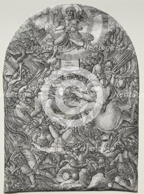 The Apocalypse: The Angel in the Sun Calling the Birds of Prey, 1500s. Creator: Jean Duvet (French, 1485-1561).