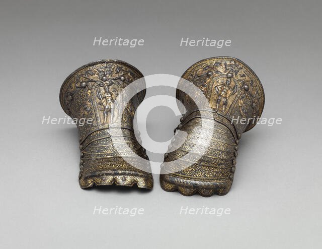 Pair of Gauntlets for a Child, Italian, Milan, ca. 1585. Creator: Lucio Piccinino.