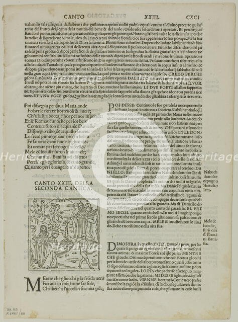 Illustration to Comedia di Danthe Alighieri, Purgatory, Canto XXIII, plate 88 from...1937. Creators: Unknown, Max Geisberg, Dante Alighieri.