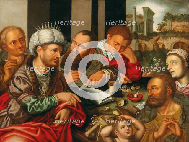 The Parable of the Merciless Creditor, Mid of 16th cen.. Creator: Hemessen, Jan Sanders, van (c. 1500-c. 1566).