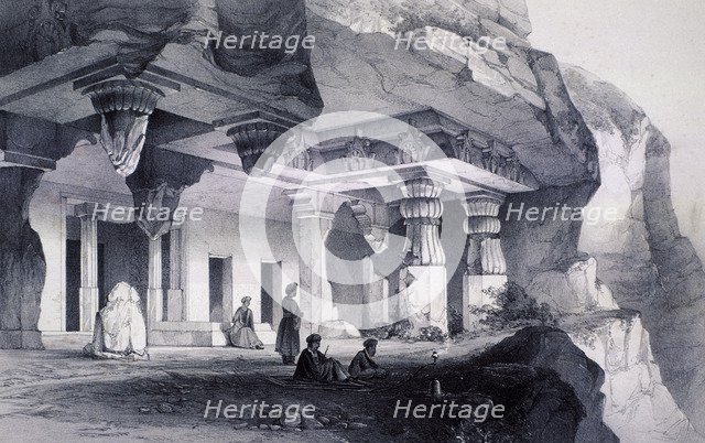 Ajunta (sic), Vihara Cave Number Seven. Artist: Thomas Colman Dibdin