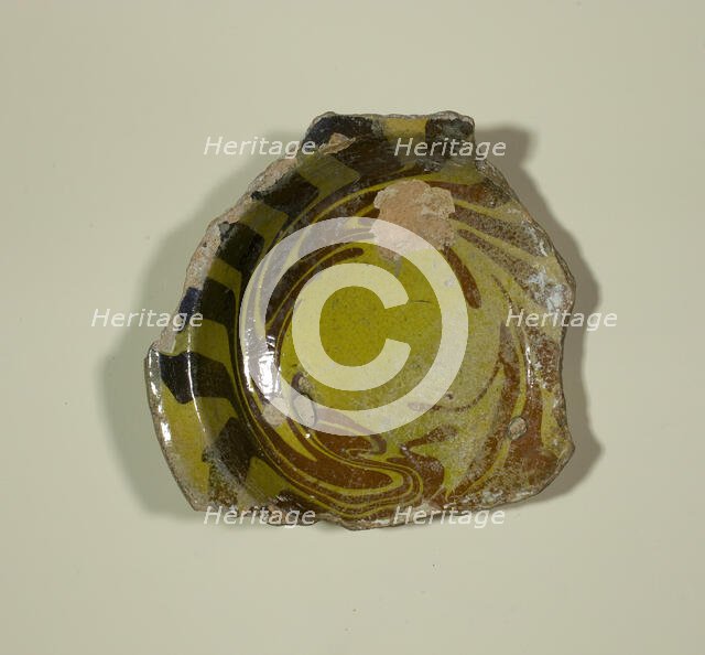 Fragment of a Bowl, 16th-17th century. Creator: Unknown.