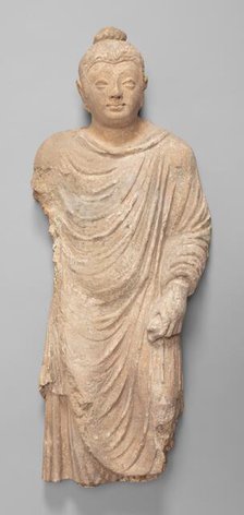 Walking Buddha, Kushan period, 3rd/4th century. Creator: Unknown.