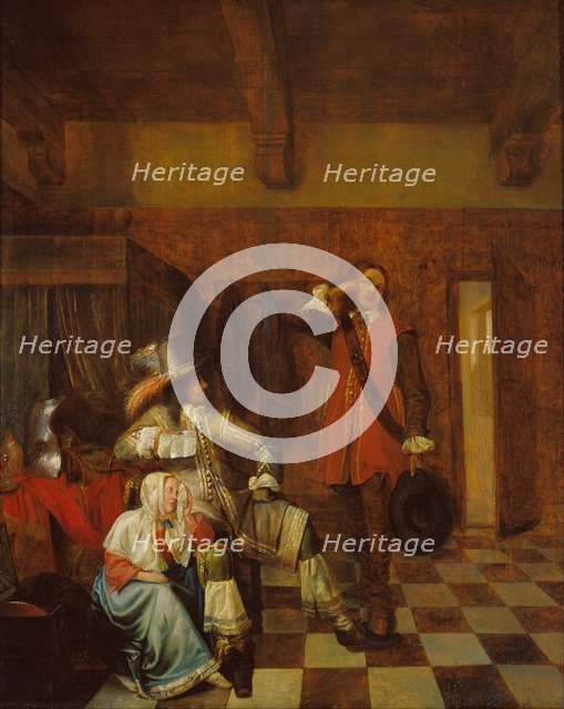 The bearer of bad news. Artist: Hooch, Pieter, de (1629-1684)