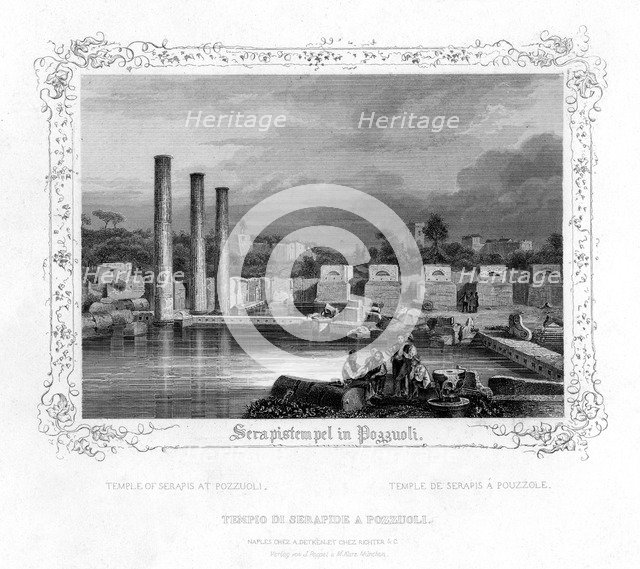 Temple of Serapis at Pozzuoli, Italy, 19th century. Artist: J Poppel