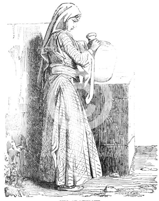 The Desert Route - Girl of Beyrout, 1857. Creator: Unknown.