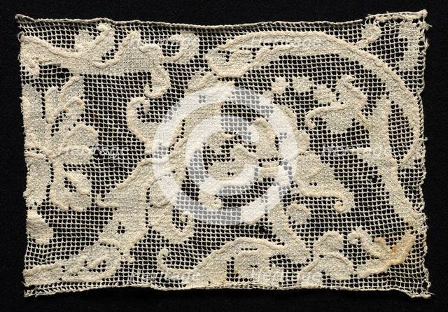 Fragment (of a Band?) with Floral Pattern, 16th century. Creator: Unknown.