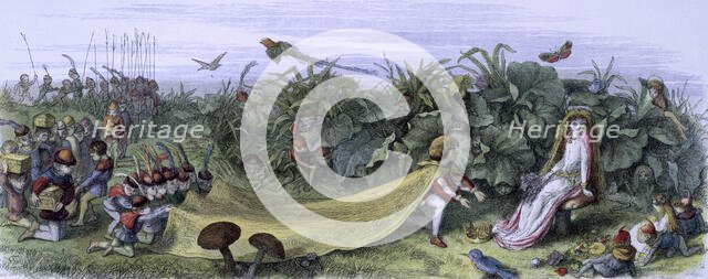 'Water lilies and water fairies of the period', c1869-c1870. Creator: Richard Doyle.