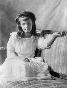 Grand Duchess Anastasia Nikolaevna of Russia, c1908-c1910(?). Artist: Anon