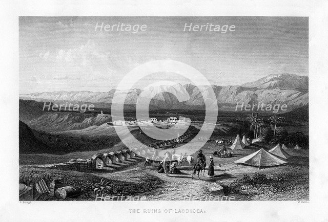The ruins of Laodicea, 1887.Artist: W Wallis