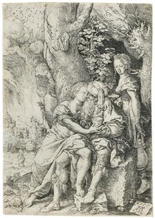 Lot and his Daughters, 1555. Creator: Aldegrever; Heinrich (1502-1560).