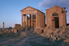 Temples in the forum of Sufetula, 2nd century. Artist: Unknown