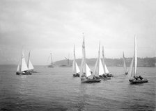 Start of International 14 dinghy race from Island Sailing Club, 1934. Creator: Kirk & Sons of Cowes.