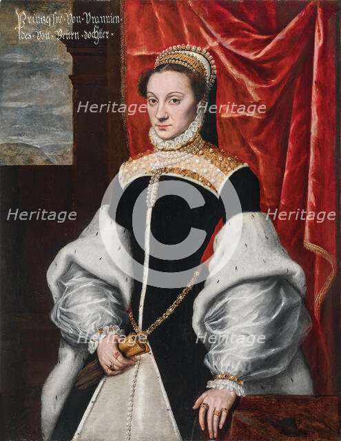 Portrait of Anna von Egmond (1533-1558), Countess of Buren, 1550s. Creator: Mor; Antonis (Anthonis); van Dashorst (c. 1517-1577).