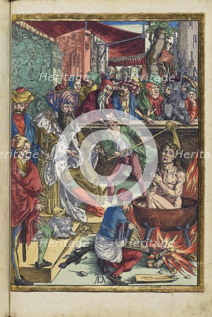 Martyrdom of the Evangelist John. From the Apocalypse (Revelation of John), 1511. Creator: Dürer, Albrecht (1471-1528).